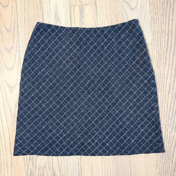 Ann Taylor Dresses & Skirts - Ann Taylor Women’s Vintage Wool Silk Blend Argyle Flare Lined Mini Skirt Size 10